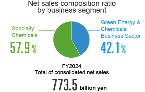 Net sales composition ratio by business segment