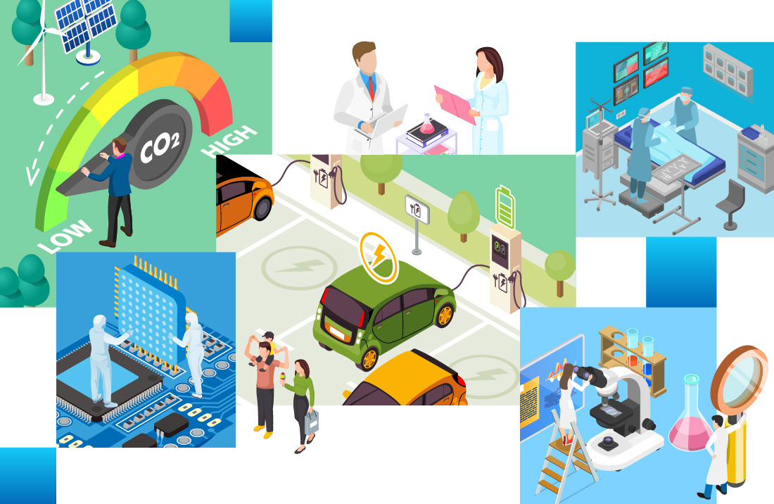 研究開発と社会価値の提供イメージ